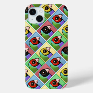 Four Colour Gouldian Finches iPhone 15 Mini Case