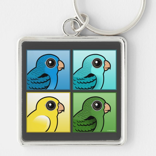 Four Colour Linnies Key Ring (Front)