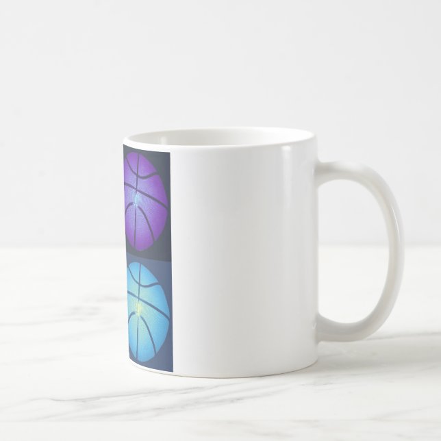 Four Colour Pop Art Basketball Coffee Mug (Right)