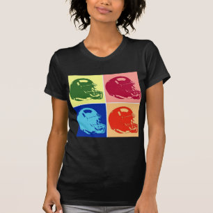 Four Colour Pop Art Football Helmet T-Shirt