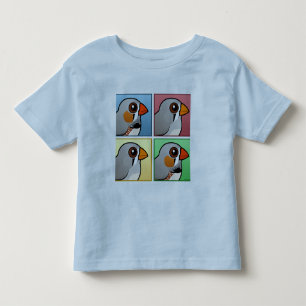 Four Colour Zebra Finch Toddler T-Shirt