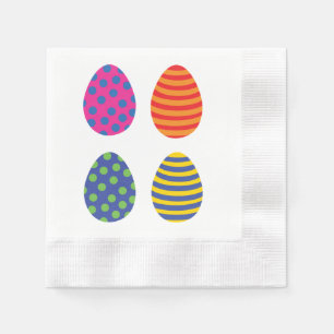 Four Coloured Easter Eggs Napkin