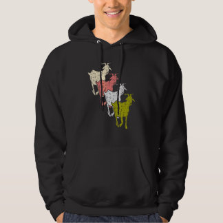 Four Coloured Goats Ecological Animal Husbandry Hoodie