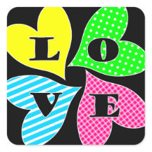 Four Coloured Hearts