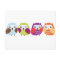 Four Colourful Owls