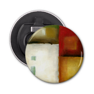 Four Colourful Rectangles by Chariklia Zarris Bottle Opener