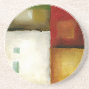 Four Colourful Rectangles by Chariklia Zarris Coaster