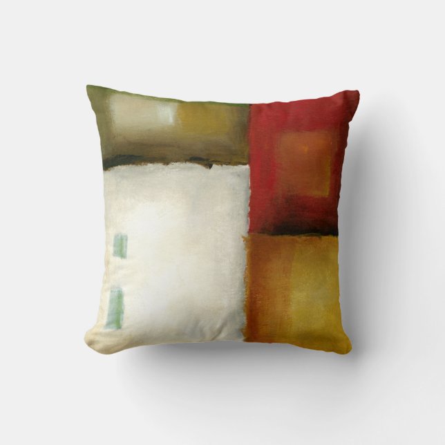 Four Colourful Rectangles by Chariklia Zarris Cushion (Front)