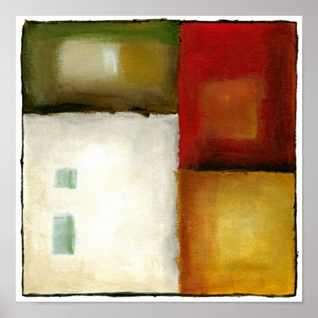 Four Colourful Rectangles by Chariklia Zarris Poster (Front)