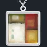 Four Colourful Rectangles by Chariklia Zarris Silver Plated Necklace<br><div class="desc">Four colourful rectangles make up this work by Chariklia Zarris. The brightness of each gives the piece a happy feel. Bring a bit of happiness to your wall by putting this print on your wall today!</div>