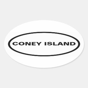 FOUR Coney Island Oval Sticker