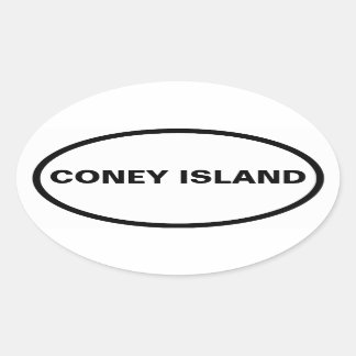 FOUR Coney Island Oval Sticker