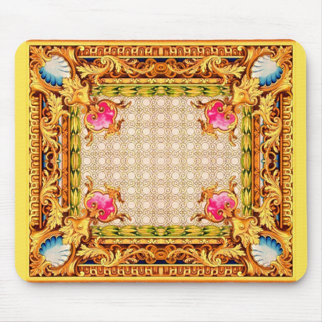 four corners Baroque Mouse Mat (Front)