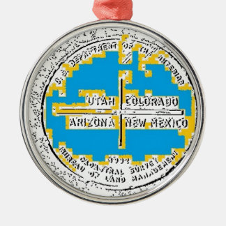 Four Corners Four States Metal Tree Decoration