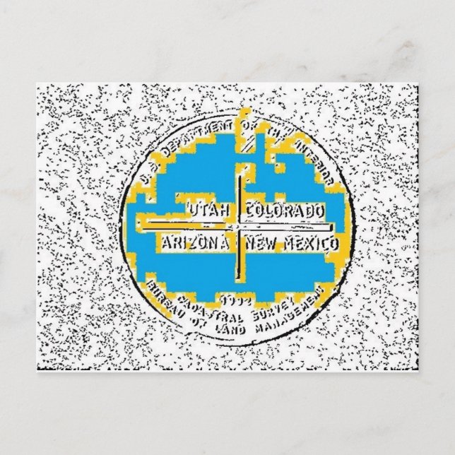 Four Corners Four States Postcard (Front)