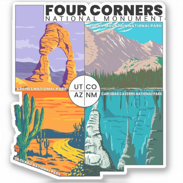 Four Corners National Monument with National Parks (Front)