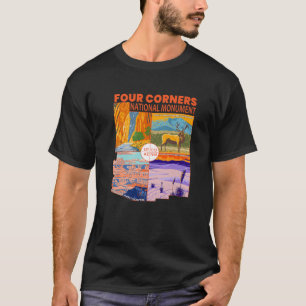 Four Corners National Monument With National Parks T-Shirt