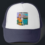 Four Corners National Monument with National Parks Trucker Hat<br><div class="desc">Four Corners National Monument vector artwork design. The Four Corners Monument marks the quadripoint in the Southwestern United States where the states of Arizona,  Colorado,  New Mexico,  and Utah meet.</div>