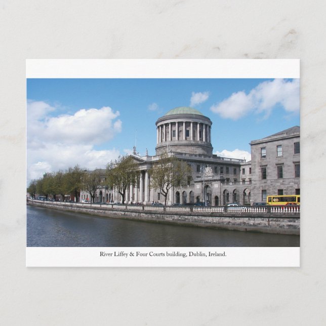 Four Courts, River Liffey, Dublin city Ireland Postcard (Front)