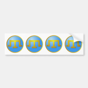 FOUR Crimean Tatars' Tamga Bumper Sticker