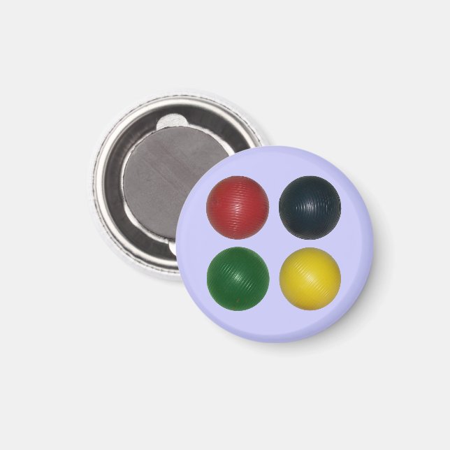 Four Croquet Balls Magnet (Front/Back)