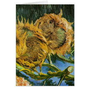 Four Cut Sunflowers by Vincent van Gogh