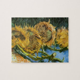Four Cut Sunflowers by Vincent van Gogh Jigsaw Puzzle