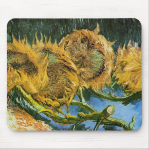 Four Cut Sunflowers by Vincent van Gogh Mouse Mat