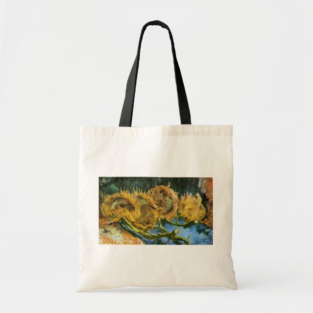 Four Cut Sunflowers by Vincent van Gogh Tote Bag (Front)