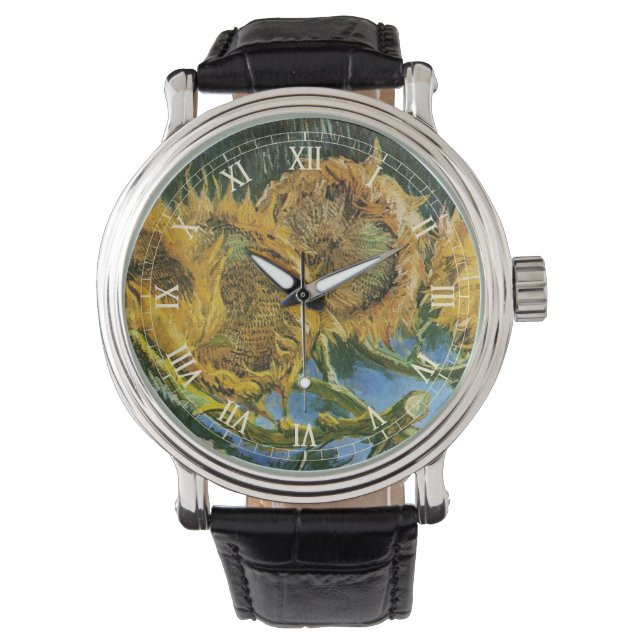 Four Cut Sunflowers by Vincent van Gogh Watch (Front)