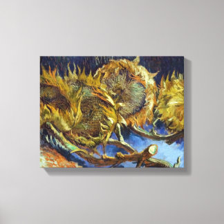 Four Cut Sunflowers Painting Vincent van Gogh Canvas Print