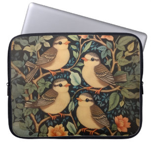 Four Cute Baby Birds Nature Inspired Laptop Sleeve