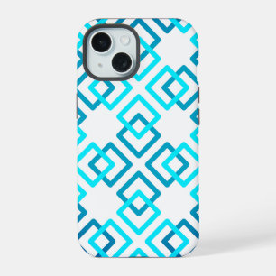 Four Cyan Color Squares iPhone 15 Case