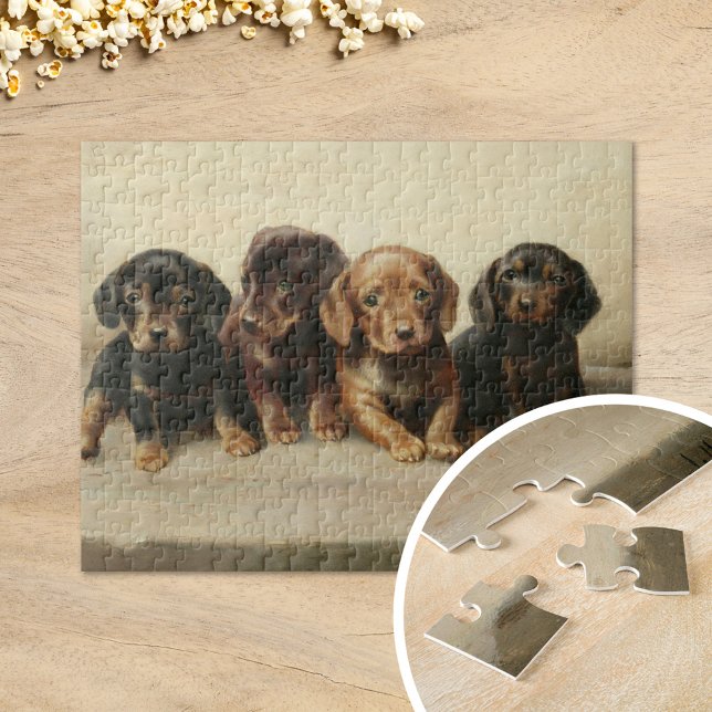 Four Dachshund Puppies | Carl Reichert Jigsaw Puzzle (Creator Uploaded)