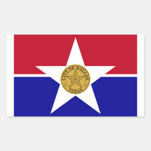 FOUR Dallas Flag Rectangular Sticker