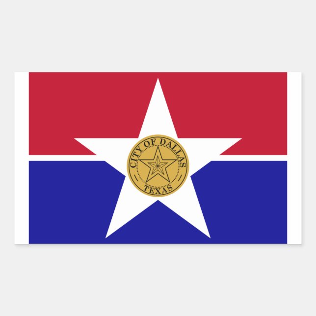 FOUR Dallas Flag Rectangular Sticker (Front)