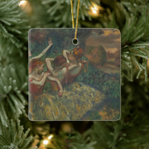 Four Dancers by Edgar Degas, Ballet Fine Art Ceramic Ornament