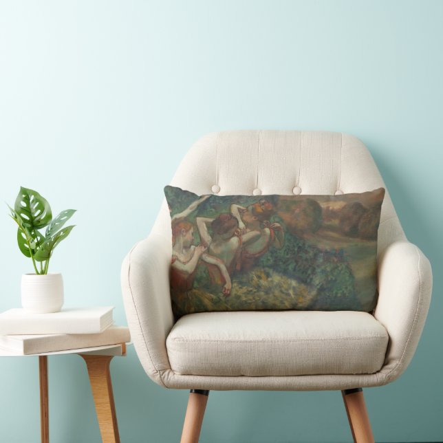 Four Dancers by Edgar Degas, Ballet Fine Art Lumbar Cushion (Chair)