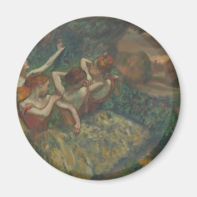 Four Dancers by Edgar Degas, Ballet Fine Art Magnet (Front)