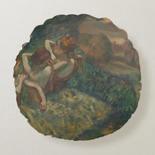 Four Dancers by Edgar Degas, Ballet Fine Art Round Cushion