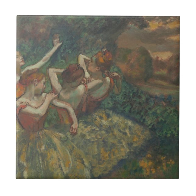 Four Dancers by Edgar Degas, Ballet Fine Art Tile (Front)