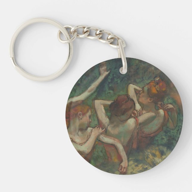 Four Dancers, Impressionist Painting, Edgar Degas Key Ring (Front)