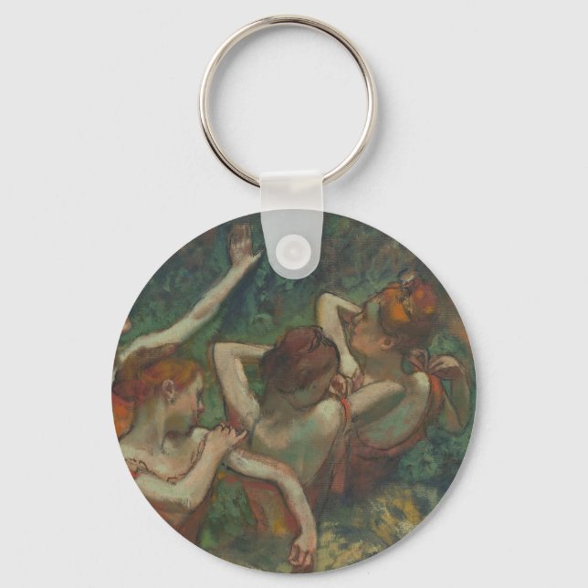 Four Dancers, Impressionist Painting, Edgar Degas Key Ring (Front)