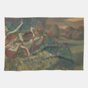 Four Dancers, Impressionist Painting, Edgar Degas Tea Towel