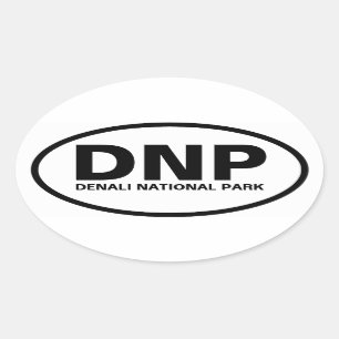 FOUR Denali National Park Oval Sticker