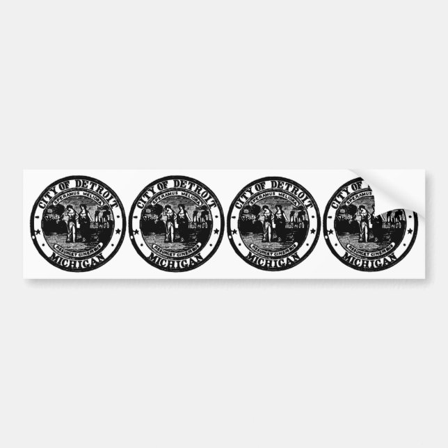 FOUR Detroit Seal Bumper Sticker (Front)