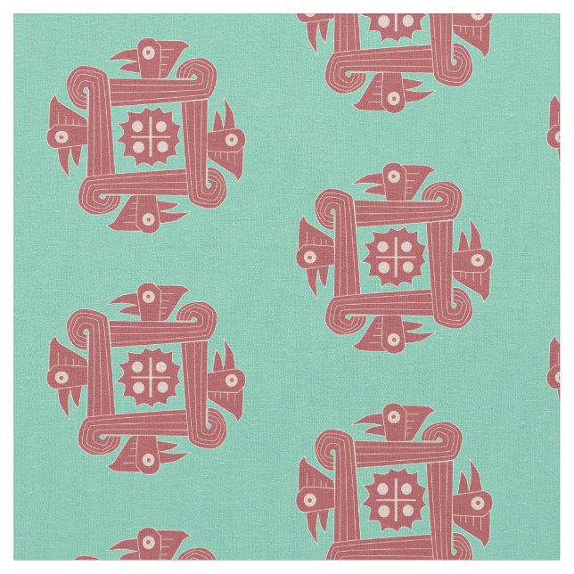 four direction bird fabric (Close Up)