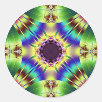 four directions classic round sticker