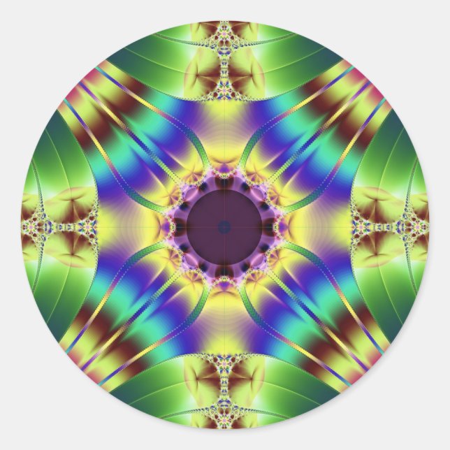 four directions classic round sticker (Front)