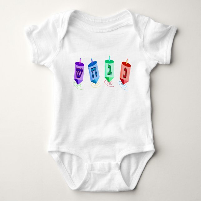 Four Dreidels Infant Creeper (Front)